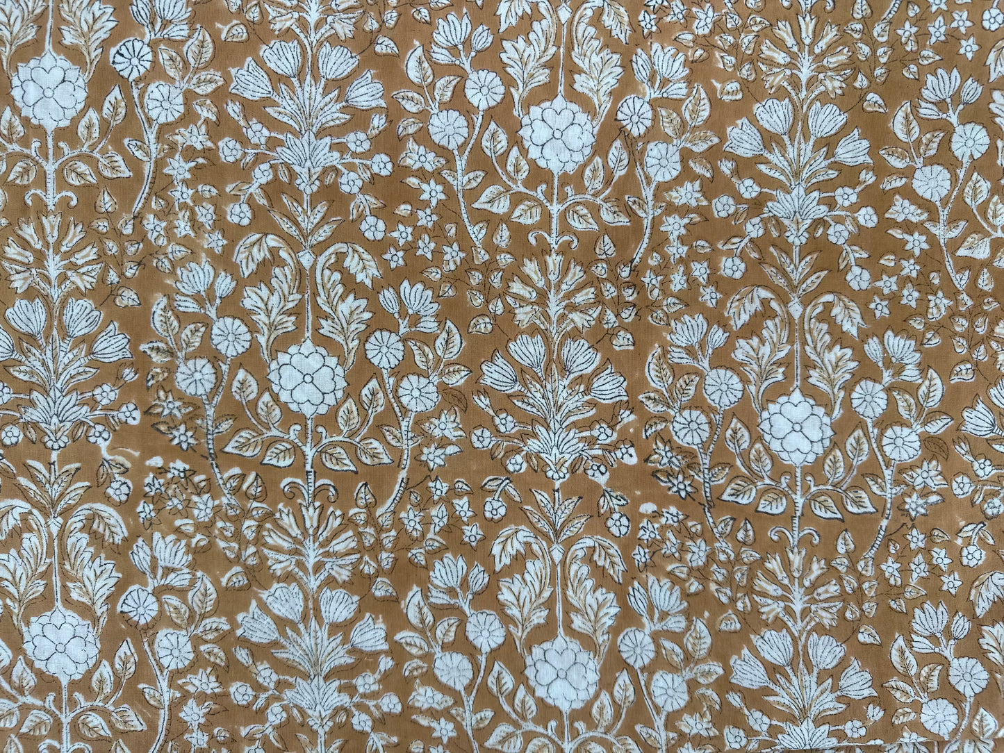Amber Floral Tree Block Print Cotton