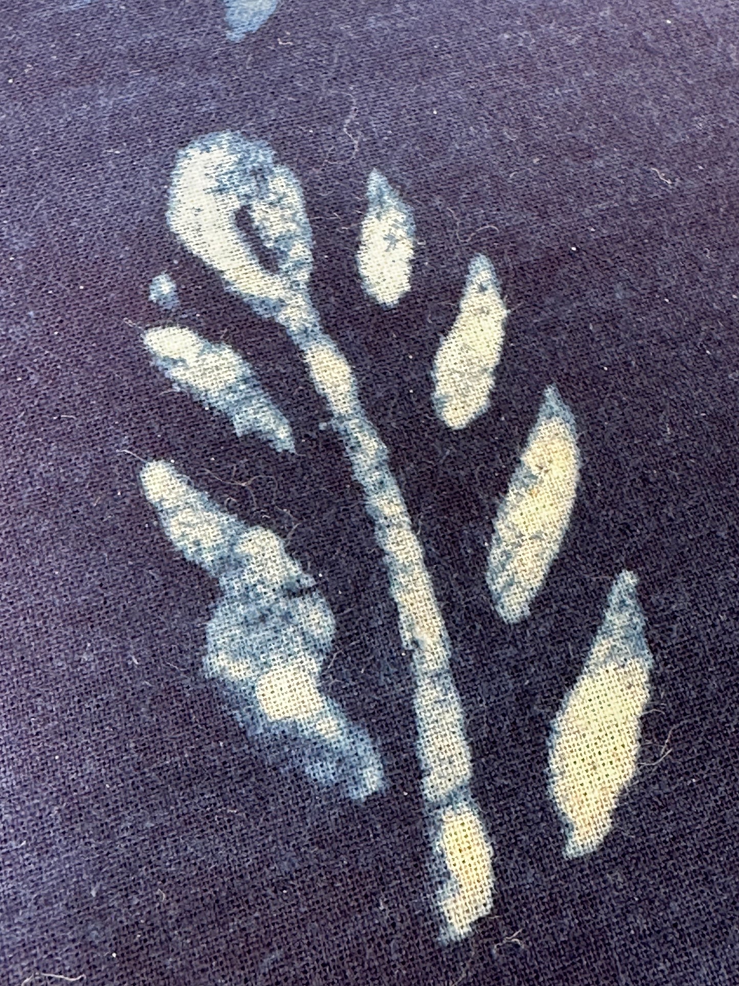 Indigo Leaf Buti Dabu Block Print Cotton