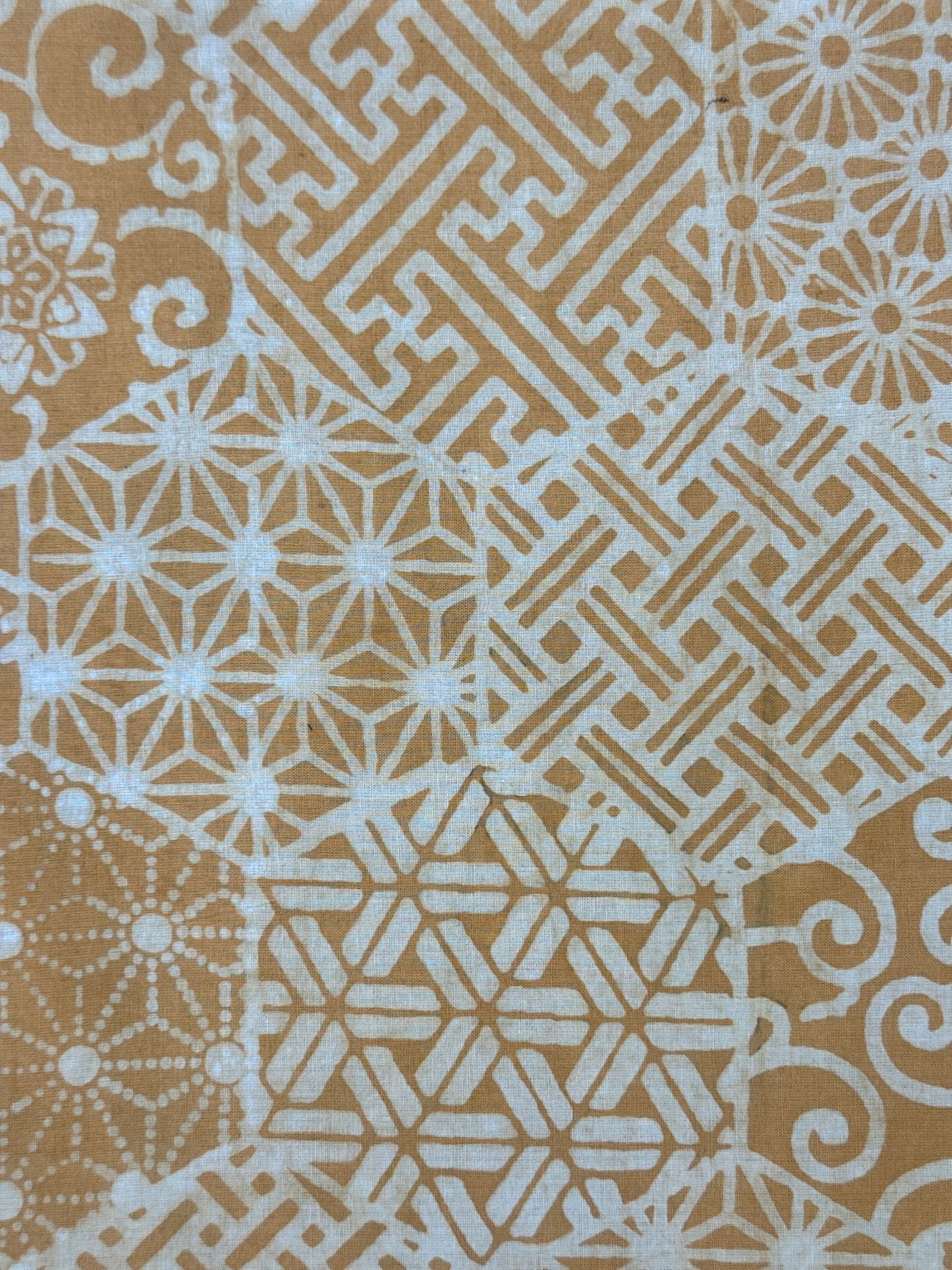 Amber Geometric Patchwork Dabu Block Print Cotton