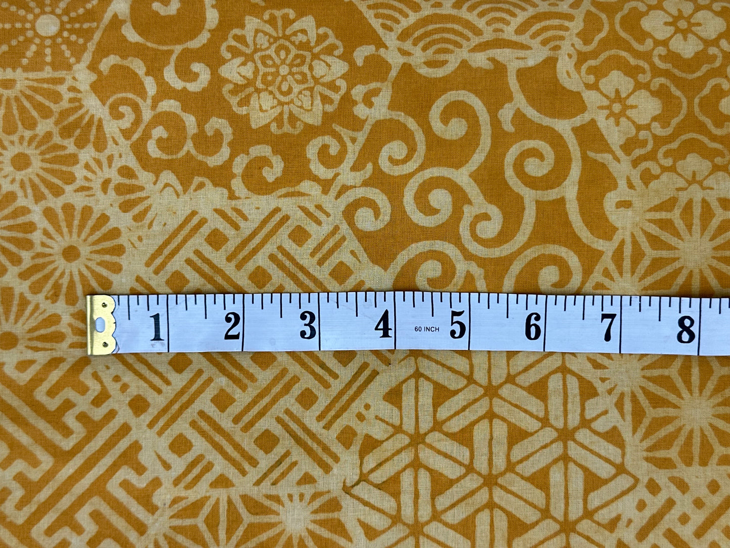 Amber Geometric Patchwork Dabu Block Print Cotton