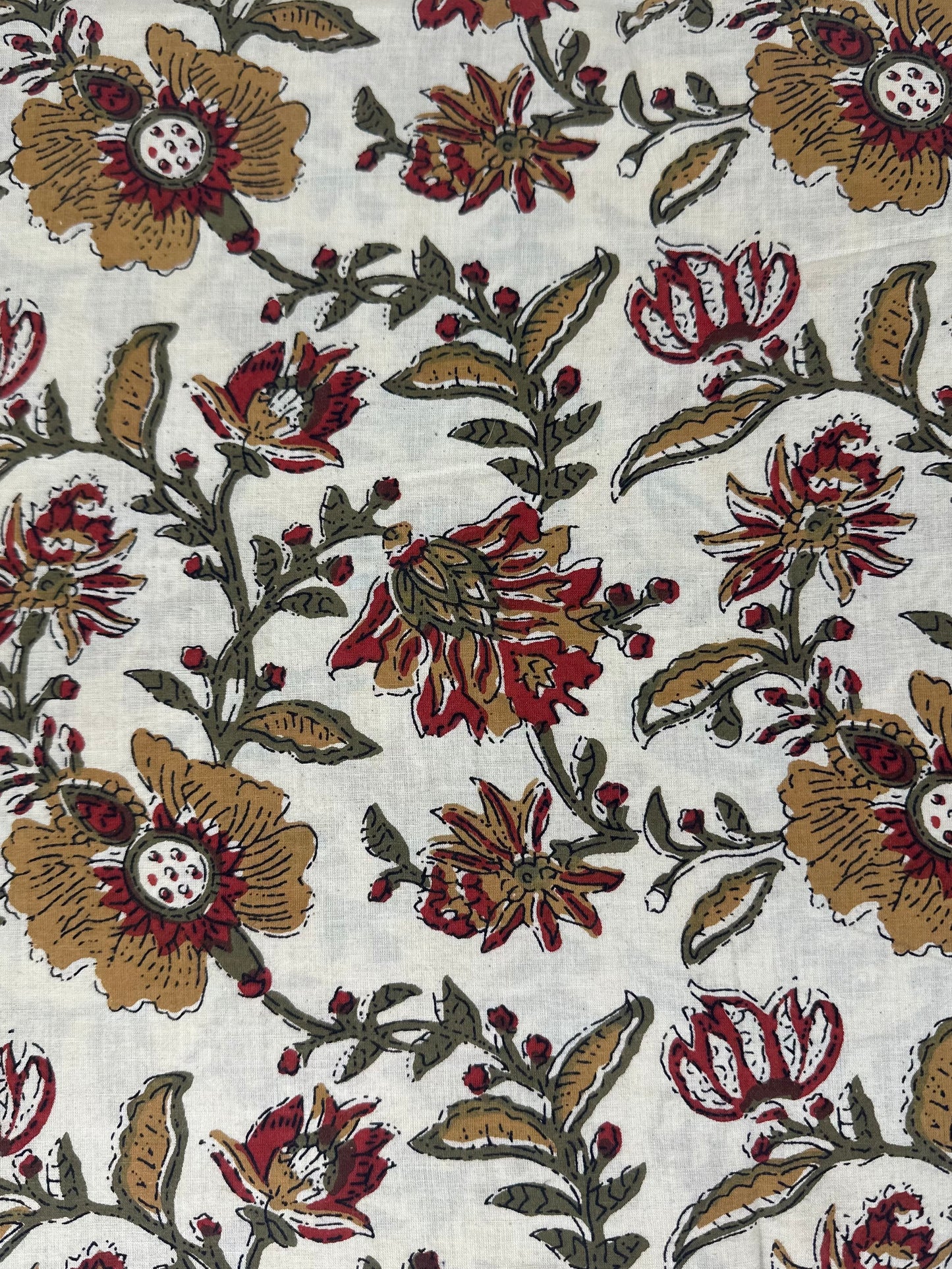 Classic Natural Tone Bagru Block Print Cotton