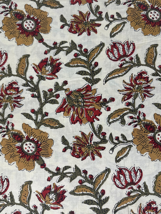 Classic Natural Tone Bagru Block Print Cotton