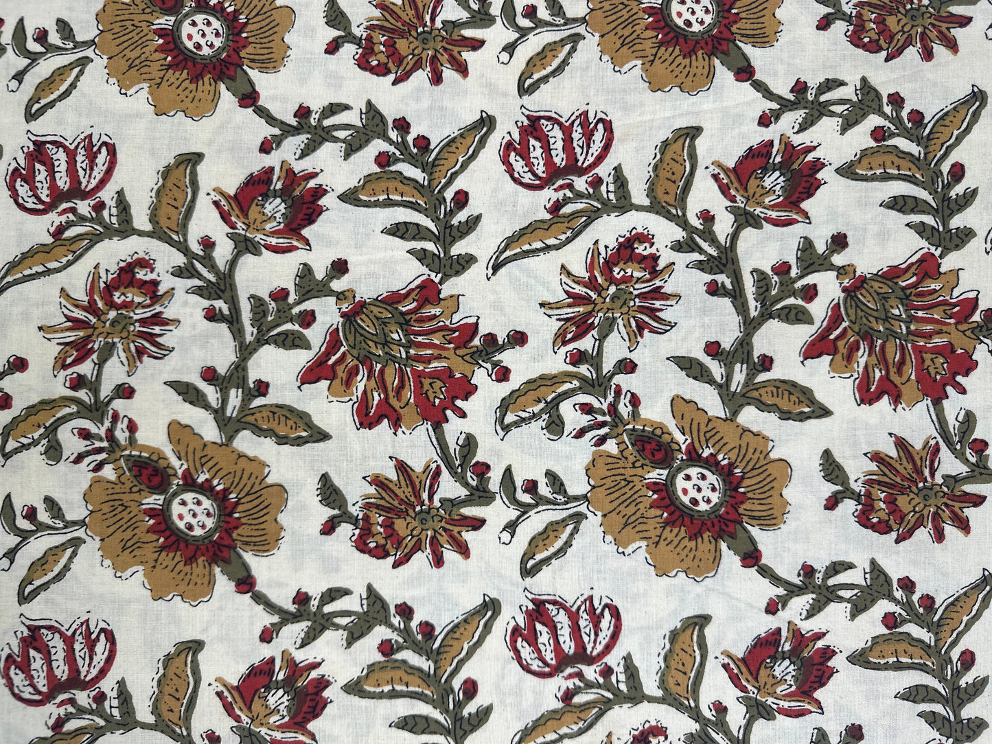 Classic Natural Tone Bagru Block Print Cotton